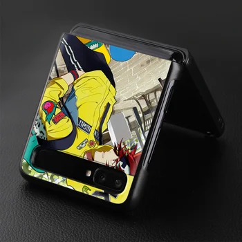 Sk8 Infinity-Telefon-etui til Samsung Galaxy Z-Flip PC Hårdt Luksus cover Til Galaxy ZFlip 5G Sort Cover Coque Capa