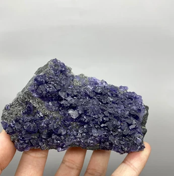 Meget stor! 317g Naturlige Polyhedral Tanzanit blå Lilla satin cluster mineral prøver Perle niveau Sten og krystaller