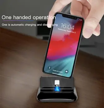 Tre-i-en Magnetisk Stå Oplader Til Iphone Huawei Xiaomi Oplader Stå Mobiltelefon Tilbehør