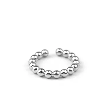 Minimalistisk 925 Sterling Sølv Ringe for Kvinder Ballls Guld Farve Trendy Mode Kreative Uregelmæssige Geometriske Part Smykker Gaver