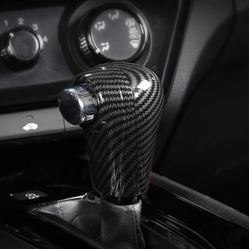 Pcmos Carbon fiber ABS Gear Shift Knappen Dekoratør Dække Trim For Honda Vezel HR-V 2016-2019 Gear Shift Kraver Interiør Mærkat