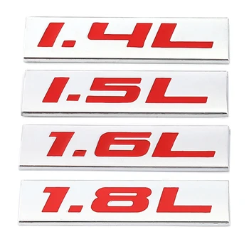 Bil Mærkat 1.4 L 1,5 L 1,6 L 1.7 1.8 L L 1,9 L Logo Badge Decals til Audi Mini-SUV Toyota Peugeot, Honda Volkswagen VW Fokus Hyundai