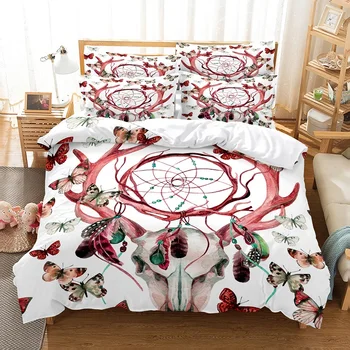 Strøelse sæt duvet cover sæt 3d-sengetøj digital udskrivning sengelinned queen size sengetøj sæt mode design