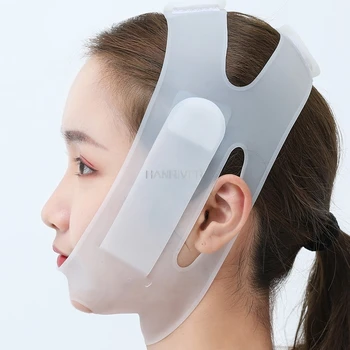 Den økologiske silikone V-face band kan løfte den franske mønster af den maske, der strammer den lille V-face bandage