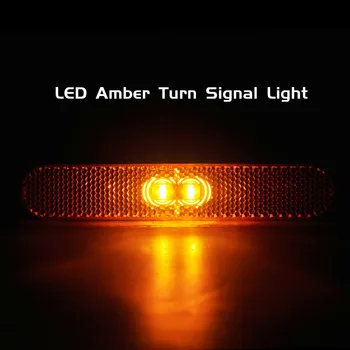 12-24V Gult lys Universal LED sidemarkeringslys blinklyset Lyser For Bus Lastbil