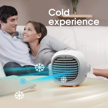 Indendørs klimaanlægget Fan Bærbare Airconditioner Vand Køling Ventilator,med 200ML Vand Tank USB-Genopladelige