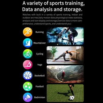 Smart Ur Sports Tracker Vandtæt 1.69 I Fuld Skærm Med Skridttæller Musik Kontrol Kompatibel Med Iphone, Android, Sort