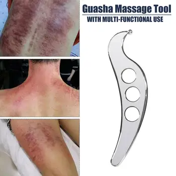 Gua Sha Af Stål Manuel Skrabning Massageapparat Huden Pleje Behandling Væv Fysiske Mobiliz Af Overgang Til Myofascial W6L2