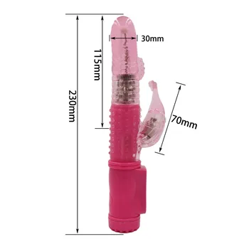 Dobbelt Vibratorer til Kvinder Roterende Klitoris, Vagina Dildo Realistisk Rabbit Vibrator Sex Legetøj til Kvinde Legetøj for Voksne Sex Shop