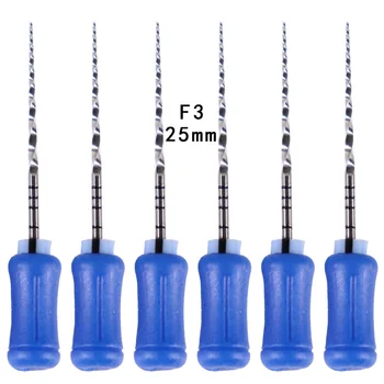 1Pack(6stk)25mm F3 Dental rodbehandling Niti-Filer Hånd Endodontic Fil Rotary