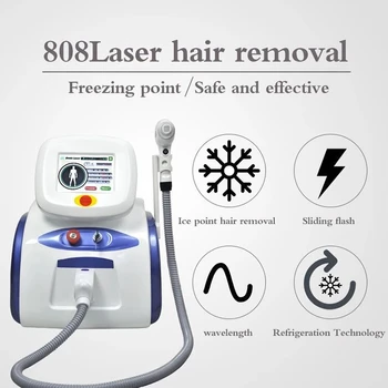 Bærbare 808 Diode Laser Hair Removal Machine Permanent Hårfjerning