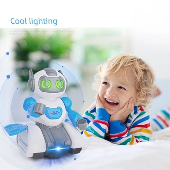 Smart Space Blændende Musik Robot LED-Lys El-Dancing Space Walking Robot Toy Pædagogisk Legetøj til Drenge, Kids Gave
