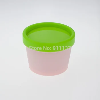100pcs billige runde pp tomme store plastik krukker til fløde -, engros-plast frost pp kosmetiske 100 ml krukke
