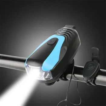 Cykel Lys Regntæt LED MTB Foran Lampen Forlygte Aluminium Ultralet Cykel Lys Sæt med Horn USB-Genopladelige Cykel Headlig