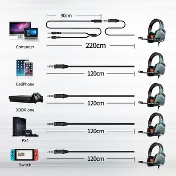 PLEXTONE G800 Gaming Headset Kabelforbundne Hovedtelefoner i Over-Øret-Letvægts headset med mikrofon til PC, PS4 Mobiltelefon Gamer Headset