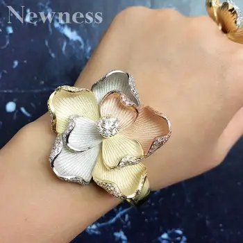 Nye Luksus DUBAI Cubic ZirconiaBangle Ring Indstille Mode Smykker Til Kvinder Afrikanske Perler Smykke Sæt