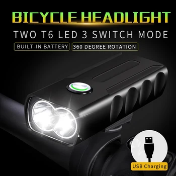 2600mAh Lang Runtime Led Cykel Lys USB-Genopladelige 2000 Lumen Regntæt Cykel Forlygte T6 Cykling Mountain Lamper Til Ridning