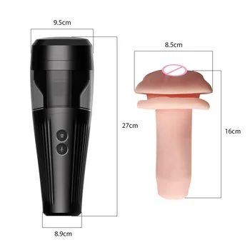 Mand Onanere Maskine Deep Throat Oral Sex Skeden Stak Sex Maskine Intelligent Stemme Masturbtion Cup Sex Legetøj Til Mand