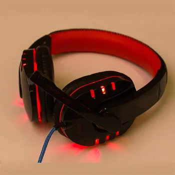 Gaming Headset Stereo SOYTO733 Gaming Headset Hovedbøjle Hovedtelefon USB-3,5 mm LED med Mic PC-spil lol csgo PUBG Spil anker