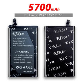 Gratis værktøj BL244 Mobiltelefon Batteri 5700mAh For Lenovo Vibe P1 P1A42 P1C58 P1C72 P1 +Tracking Nummer