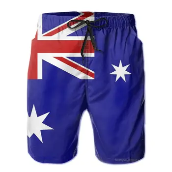 Stranden Åndbar Hurtig Tør Sjove Nyhed R333 Casual Australien Dag Aussie Flag Hawaii Bukser