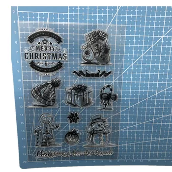 Glædelig Jul Indretning Tydeligt Stempel, Snemand Max Gaver Hilsen Breve Scrapbooking Papir DIY Kid Sjove Kort Maleri Stencil Forme