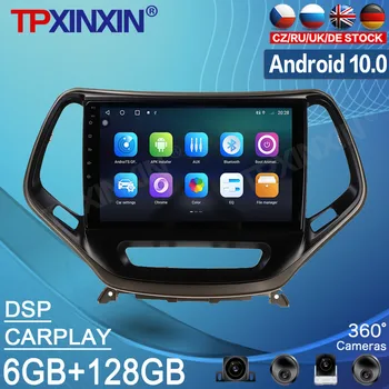 Android-10.0 6+128GB Radio Til JEEP Cherokee-2018 Bil GPS Navigation Mms Carplay Hoved Enhed, der Optager DVD-Video Afspiller