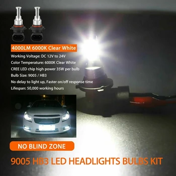 6X Combo LED-Forlygter Pære Tåge Lys for Toyota Corolla RAV4 H11 9005 9006 HID