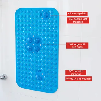 1stk stærkt absorberende badeværelse, non-slip mat bruser mat PVC massage partikel fod mat badeværelse mat