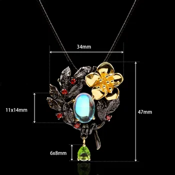 925 Sølv Elegante Blomster Perle Zircon Ring High-End Luksus Kvindelige Naturlige Havet Sten Æg Noodle Italiensk Håndværk Smykker