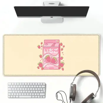 40x90cm Sød Japansk Jordbær Mælk Musen Pad Gaming Musemåtte Store musemåtten Desktop Mat Computer Musen pad Til Overwatch