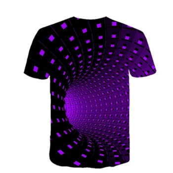 2021 nye 3D hule t-shirt Den nye 2021 sommeren 3D printet T-shirt kortærmet casual fashion sport åndbar