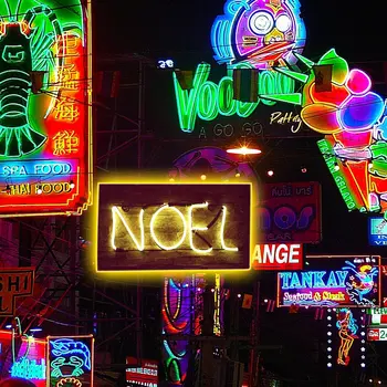 Neon Skilt Lys NOEL Alfabet Form Design Værelses vægdekorationer Hjem Kærlighed Ornament Og Bar Vægmaleri Håndværk Neon Pærer Indendørs
