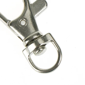 6stk 3.5*1,5 CM Detail-Sølvfarvet Metal Hummer Drejelig Clips Clips Til at nøglering Nøgle Kroge Nøglering DIY Split-Ring Resultater