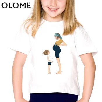 Super Mom børn pige t-shirts Sjovt Mor og Baby Love, Kawaii t-shirts børn sommer kortærmet T-shirt kids Tøj