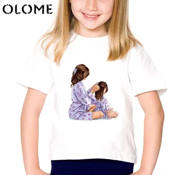 Super Mom børn pige t-shirts Sjovt Mor og Baby Love, Kawaii t-shirts børn sommer kortærmet T-shirt kids Tøj