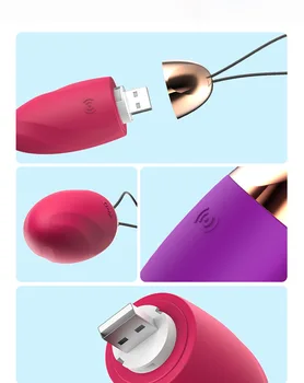 10 Hastigheder Vibrerende Æg USB-Opladning, Vibratorer Vandtæt sexlegetøj til Kvinder Øvelse Vaginal-Klitoris Stimulation af G-spot Massage