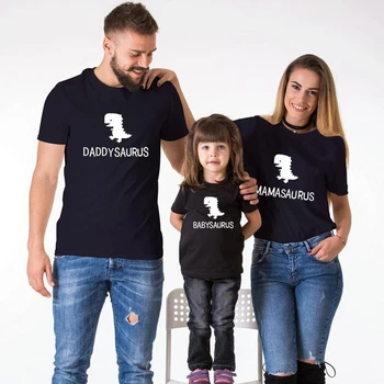 Matchende Familie Udstyr Daddy Mama-Baby Girl Boy T-Shirt Med Far, Mor, Datter, Søn, Barn, Kvinde, T-Shirts Sommer Toppe Mor Og Mig
