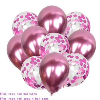10stk 12 tommer paillet ballon sæt aluminiumsfolie paillet ballon diy bryllup fødselsdag ballon dekoration konfetti ballon