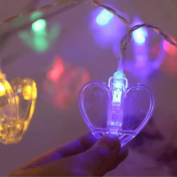 String Lys LED Kærlighed Klip Lys USB-Stil og Batteri Stil Udendørs Indendørs Soveværelse Vindue Christmas Tree Dekoration Lampe 1pc