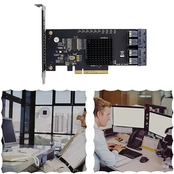 PCI-E Riser-Kort PCI-E 3.0 X8 PEX8724 4-SFF8643 U. 2 SSD udvidelseskort Server-Klasse Konvertering til PC-Kort