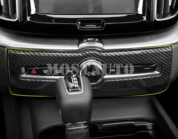 ABS Carbon Fiber Interior Air Condition Regulering Frame Trim For Volvo Anden generation 2018-2021 1stk Bil Indretning Bil Trim
