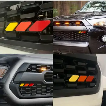 Bil 3 Gitter Badge Mærkat For Toyota Tacoma 4Runner Tundra Decals Bil Styling