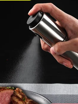 Rustfrit stål spray flaske køkken spiselige olie spray lufttryk grillet olie kande oliven olie spray kontrol pot køkken værktøjer