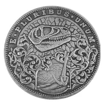 Sjælden Antik Usa Sølv Morgan Dollar Skelet Cool Mønt