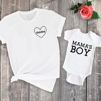 Mor datter matchende tøj sommeren tshirt toppe mama print dreng dame boutique tøj matchende familie udstyr 2020