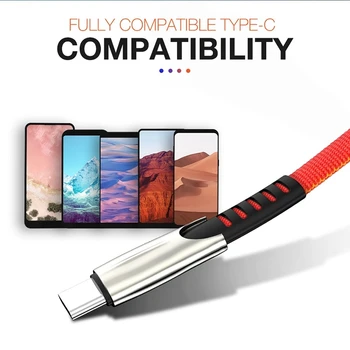 Hurtig Chargeing USB-C Data Kabel til Hurtig USB Type C-Kabel til Samsung S8 S9 S10 Huawei P20 Super Charge