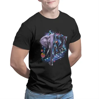Kortærmet T-shirt Rad Elefant i Bomuld Mode Graphic T-shirts 43312