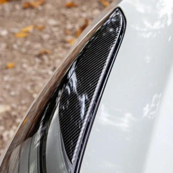 Lys Øjenbryn for Tesla Model 3 Tilbehør bilforlygte Øjenbryn Model 3 kulfiber ABS Dekorative bånd