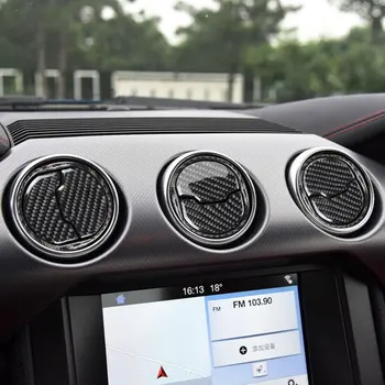 Nye Carbon Fiber Air Condition Vent Outlet Dække Trim For Ford Mustang+ Bil Indretning Sæt